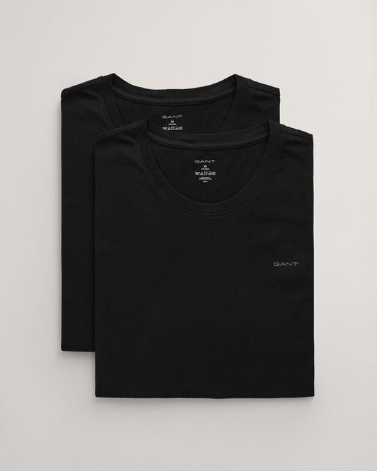 2-Pack Crew Neck T-Shirts Black / S