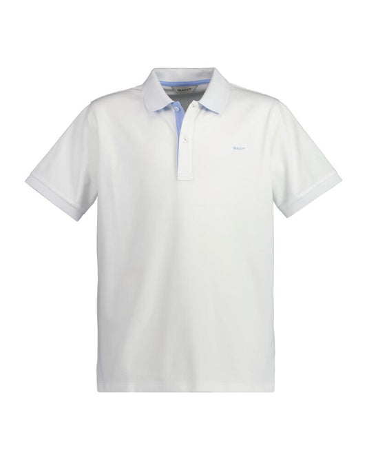 Teens Contrast Piqué Polo Shirt White / 134/140