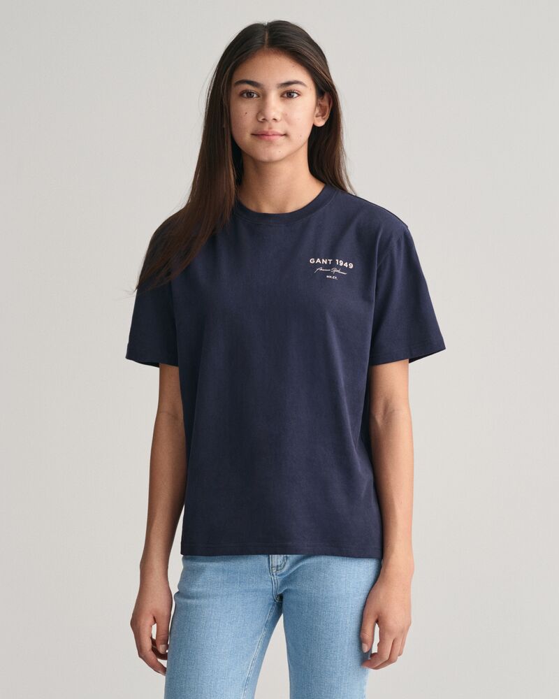 Teens Script Graphic T-Shirt Evening Blue / 134/140