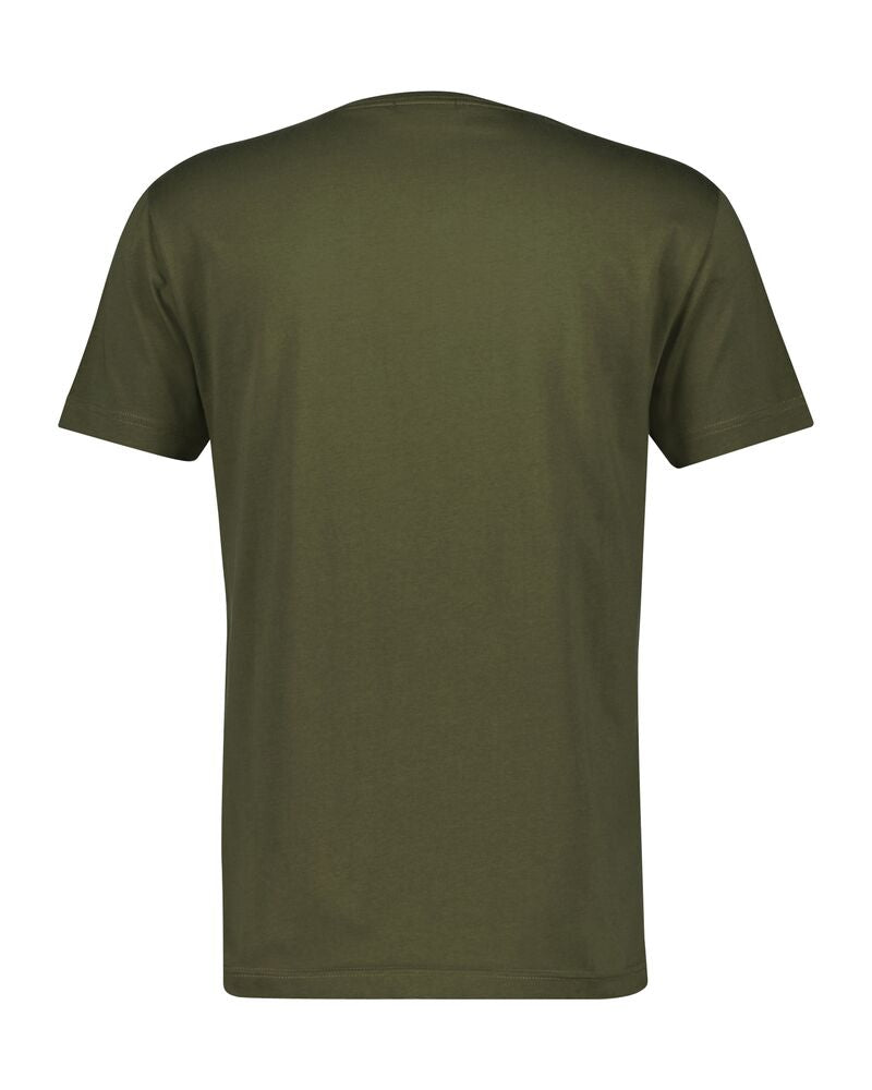 Gant Slim Fit Shield V-Neck T-Shirt Juniper Green / S