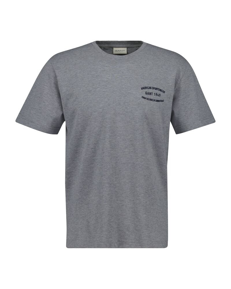 Small Graphic Piqué T-Shirt Grey Melange / M