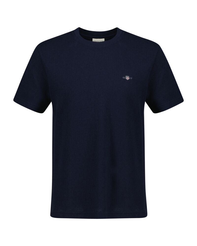 Textured Tshirt Evening Blue / S