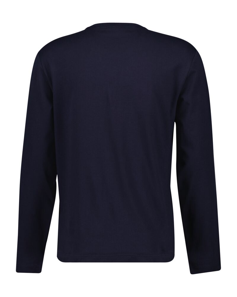 Embossed Long Sleeve Tshirt Evening Blue / M