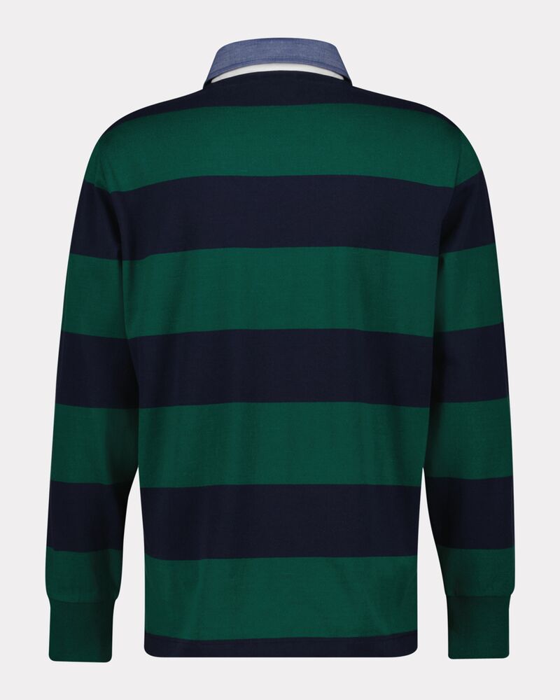 Striped Chambray Heavy Rugger Deep Forest Green / S