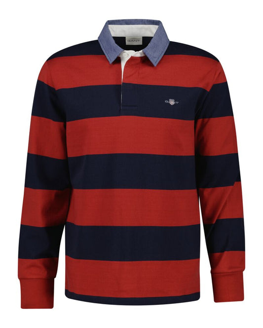 Striped Chambray Heavy Rugger Iron Red / S