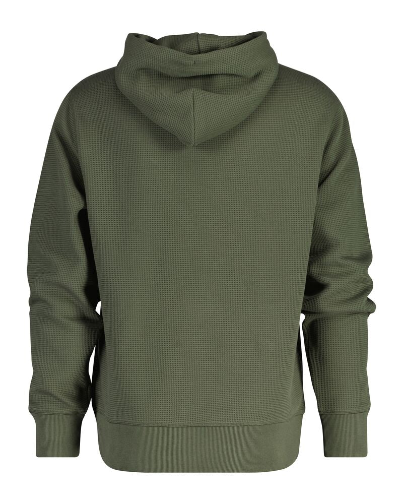 Waffle Hoodie Dark Earthy Green / S