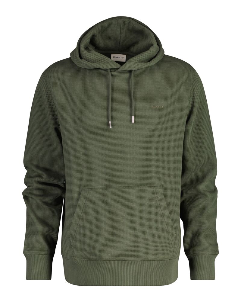 Waffle Hoodie Dark Earthy Green / S