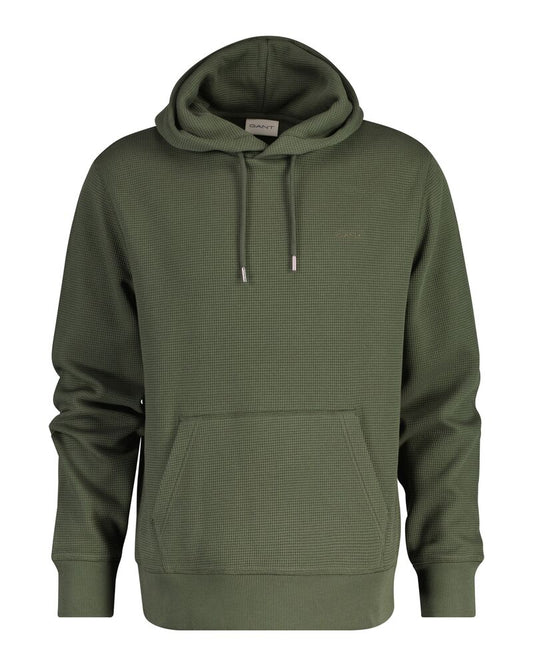 Waffle Hoodie Dark Earthy Green / S