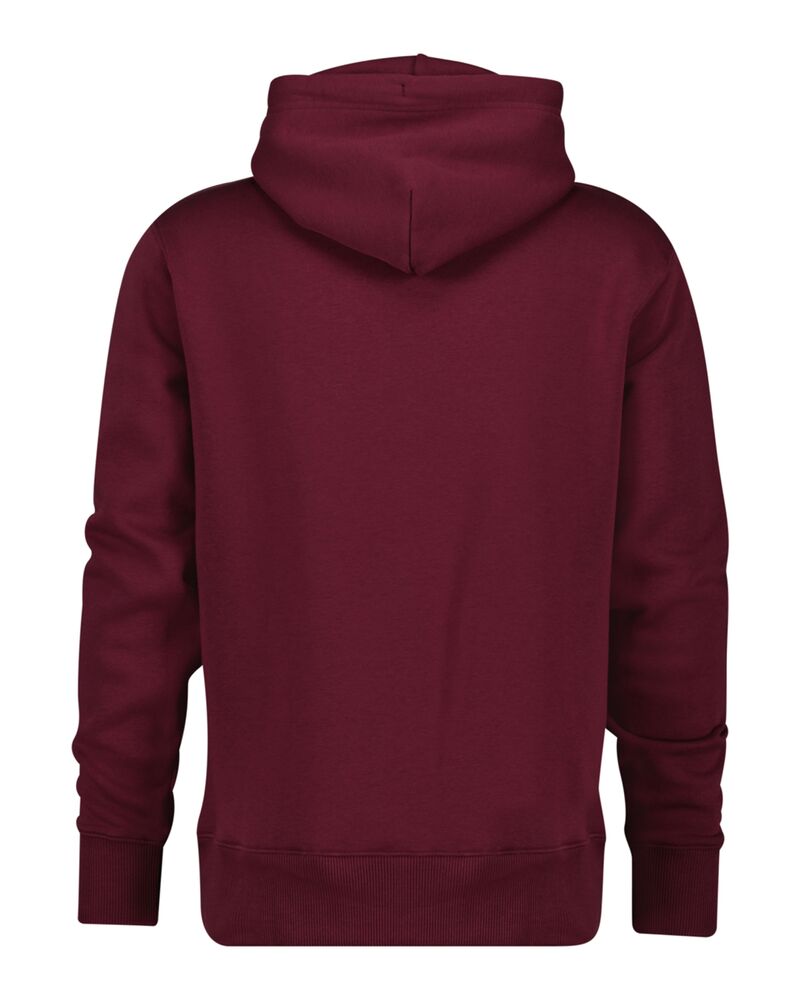 Embossed Sweat Hoodie Wine Red / M