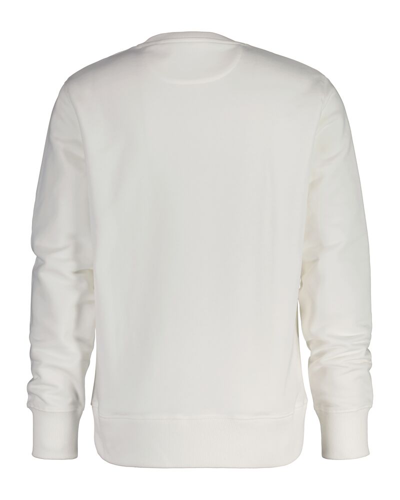 Embossed Crew Neck Sweatshirt Eggshell / M