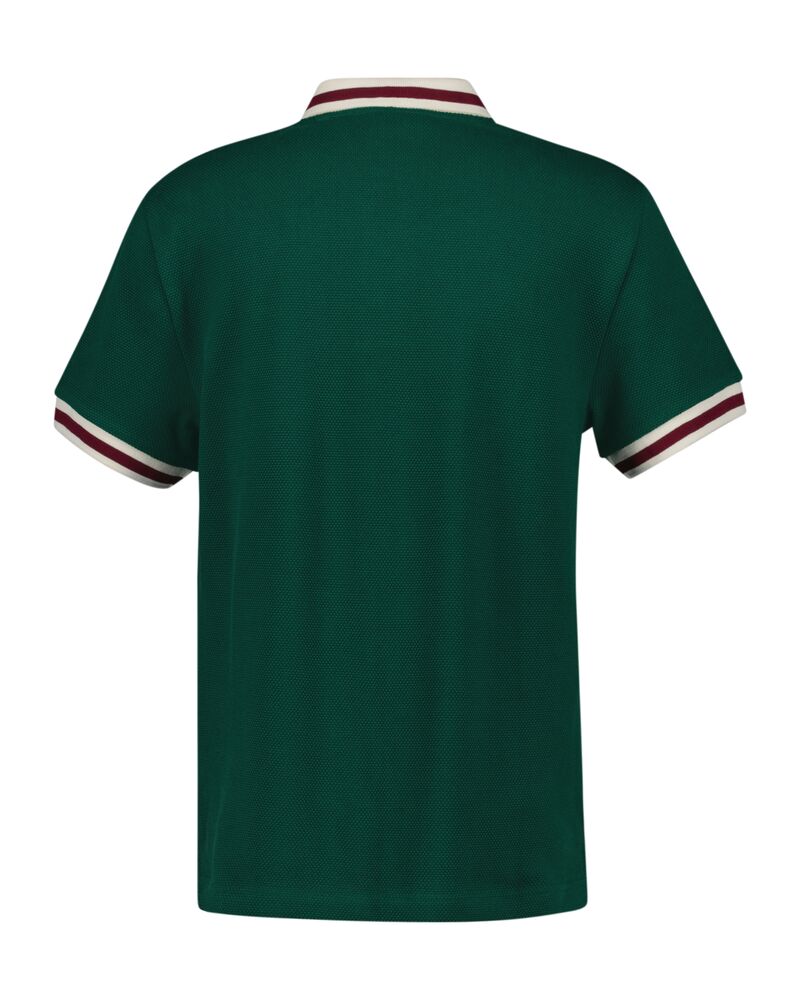 Popcorn Textured Piqué Polo Shirt Deep Forest Green / S