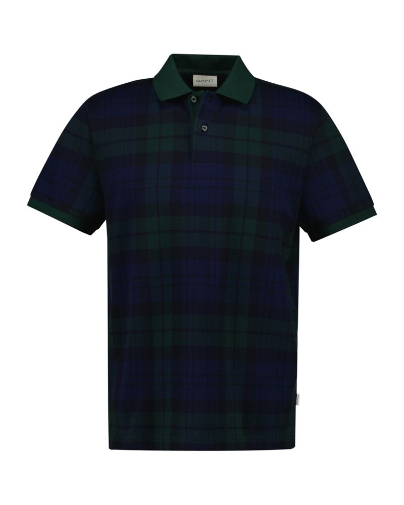 Jacquard Polo Shirt Tartan Green / S