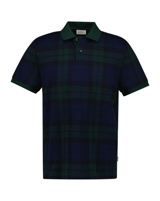 Jacquard Polo Shirt Tartan Green / S