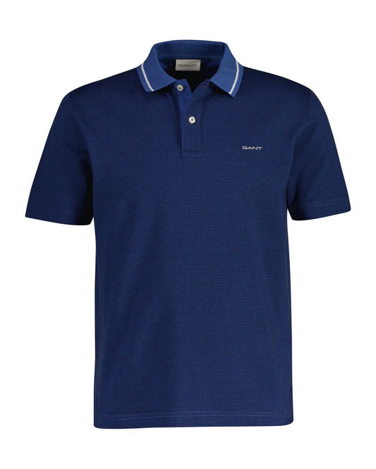 Micro Houndstooth Polo Vintage Blue / S