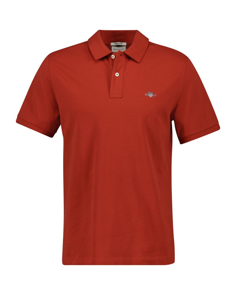 Regular Fit Shield Piqué Polo Shirt Iron Red / S