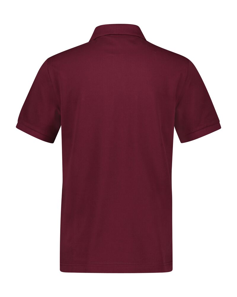 Regular Fit Shield Piqué Polo Shirt Wine Red / S