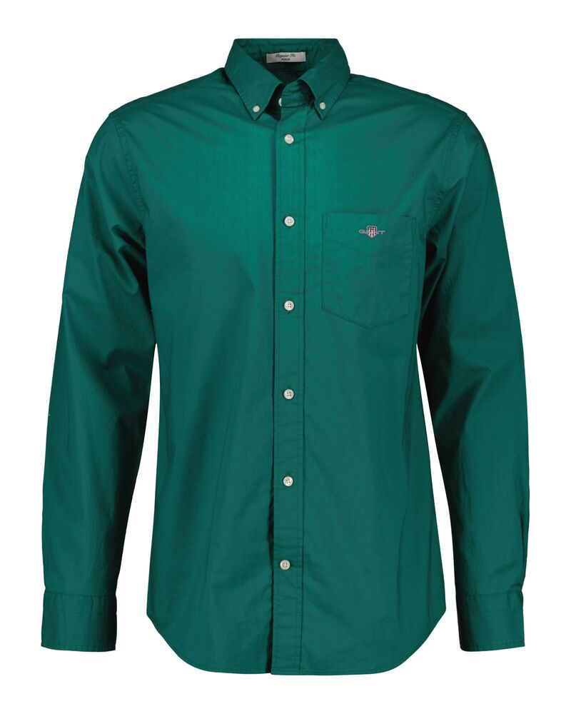 Regular Fit Poplin Shirt Deep Forest Green / S