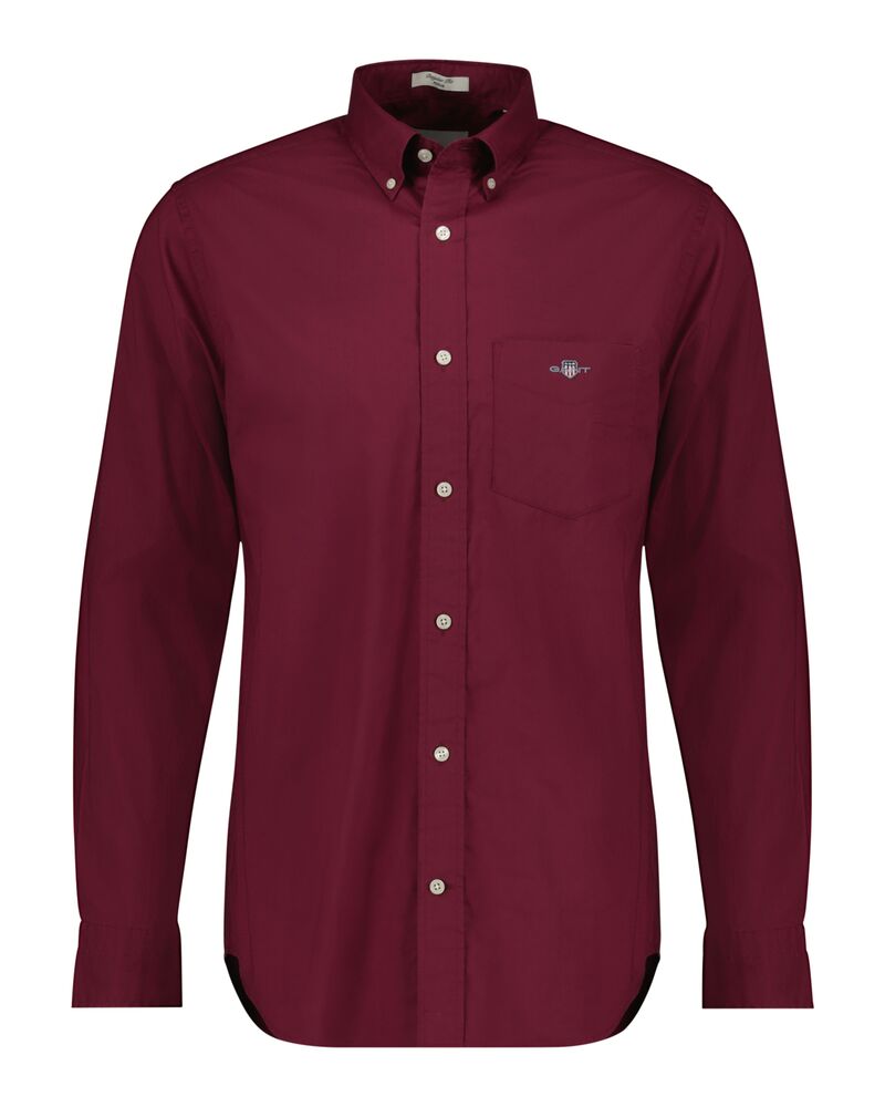 Regular Fit Poplin Shirt Wine Red / S