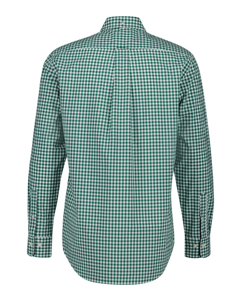 Regular Fit Gingham Poplin Shirt Deep Forest Green / S