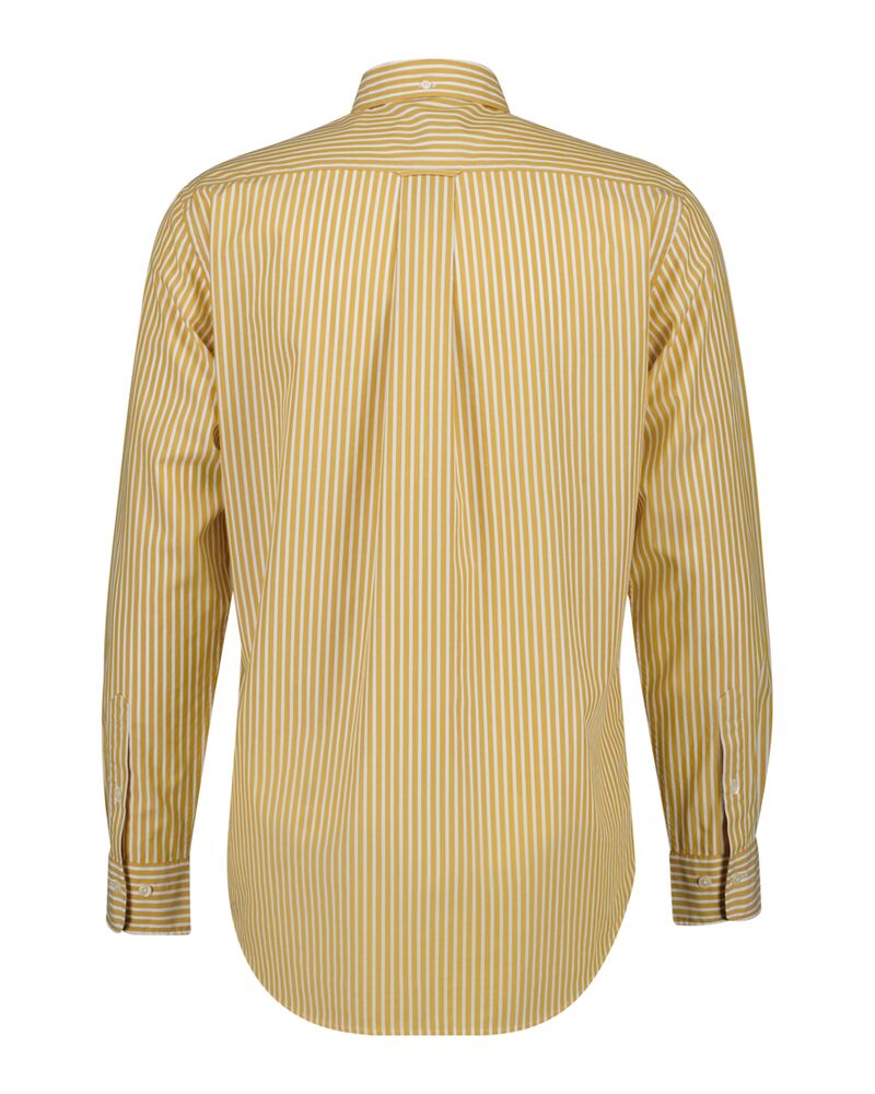 Regular Fit Striped Poplin Shirt Maple Yellow / S