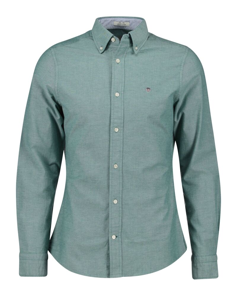 Slim Fit Oxford Stretch Shirt Deep Forest Green / S