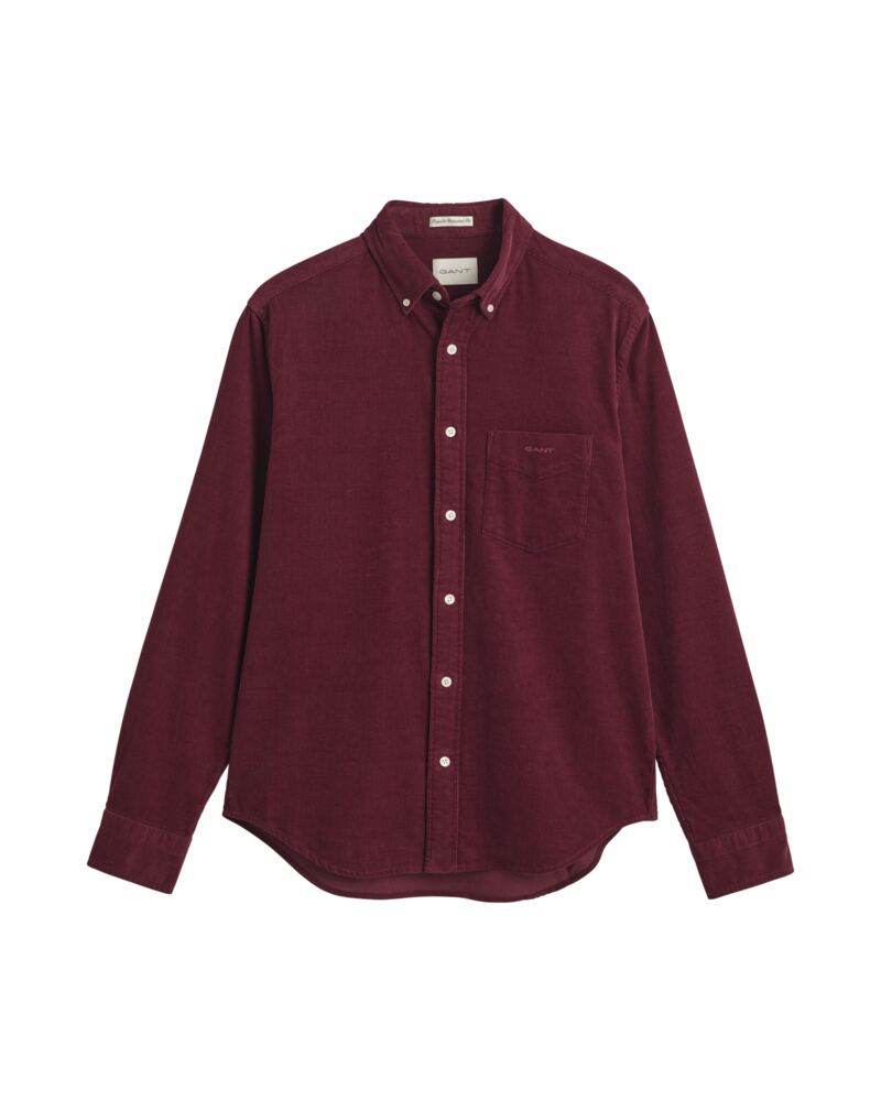 Regular Fit Corduroy Shirt Wine Red / S