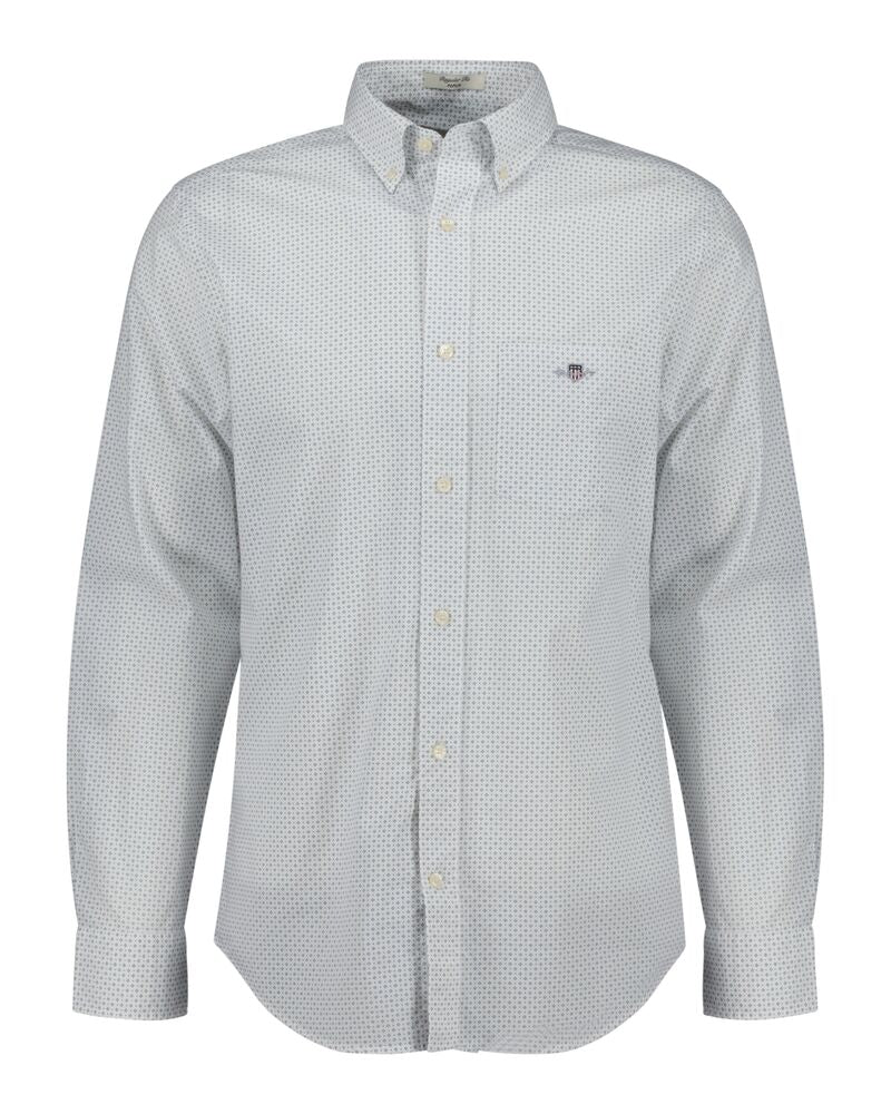 Regular Fit Micro Print Shirt Eggshell / S