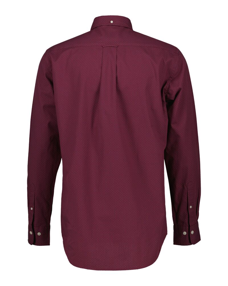 Regular Fit Micro Print Shirt Wine Red / S