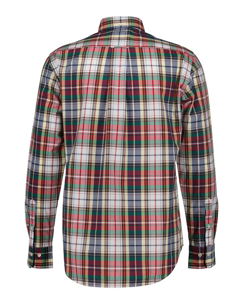 Regular Fit Tartan Checked Poplin Shirt Ruby Red / S