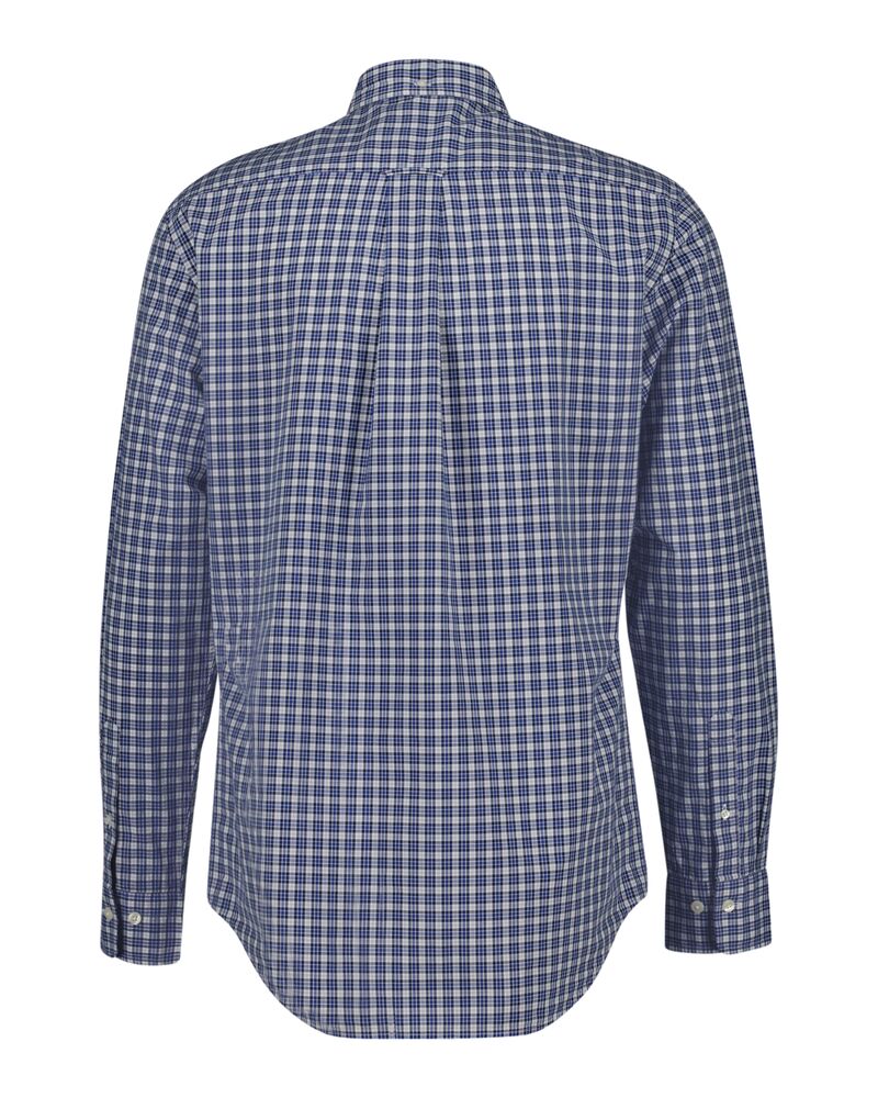 Regular Fit Small Checked Poplin Shirt College Blue / S