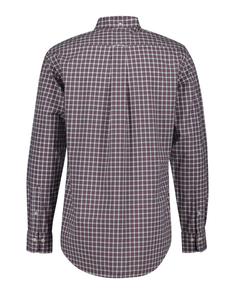 Regular Fit Small Checked Poplin Shirt Plumped Red / S