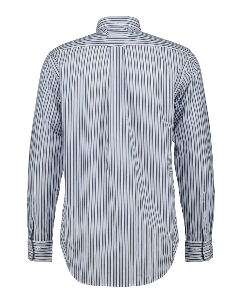 Regular Fit Striped Poplin Shirt Clear Sky / S