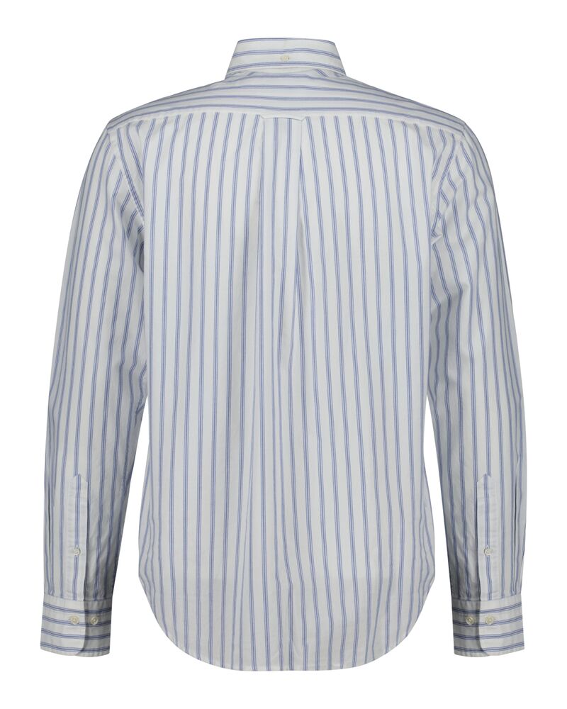 Regular Fit Striped Archive Oxford Shirt Eggshell / 4XL