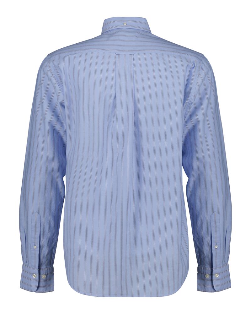 Regular Fit Striped Archive Oxford Shirt Clear Sky / 4XL