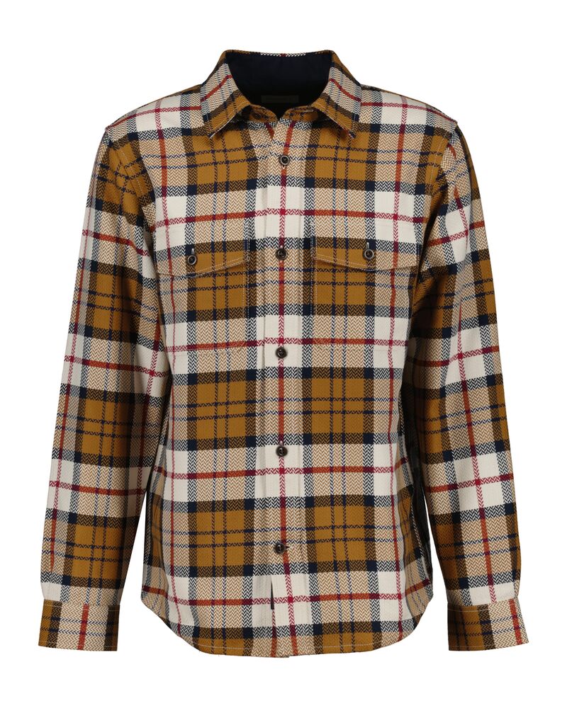 Checked Herringbone Overshirt Warm Earth / S