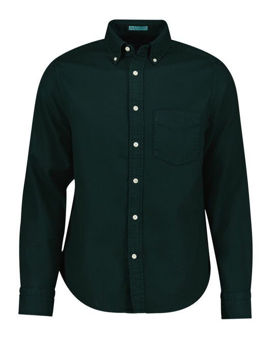 Gant Regular Fit Garment Dyed Waffle Shirt Tartan Green / S