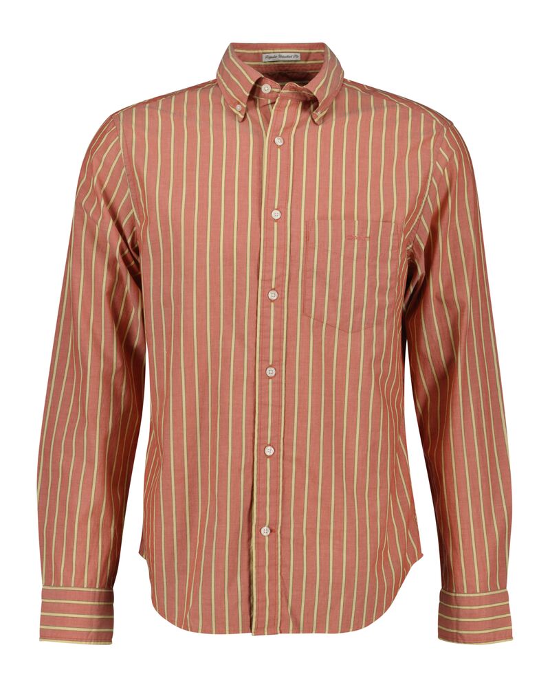 Regular Fit Striped Archive Poplin Shirt Iron Red / S