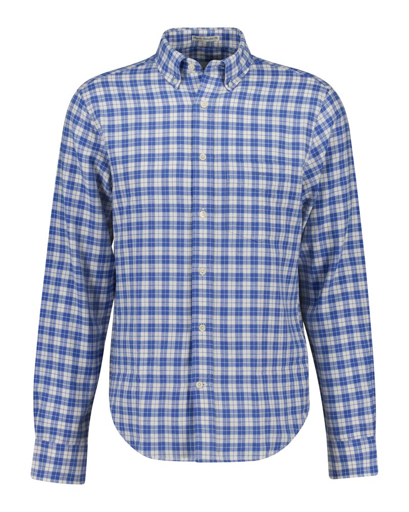 Regular Fit Checked Flannel Shirt Evening Blue / S