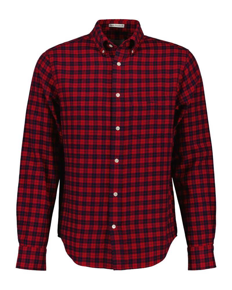 Regular Fit Checked Flannel Shirt Ruby Red / S