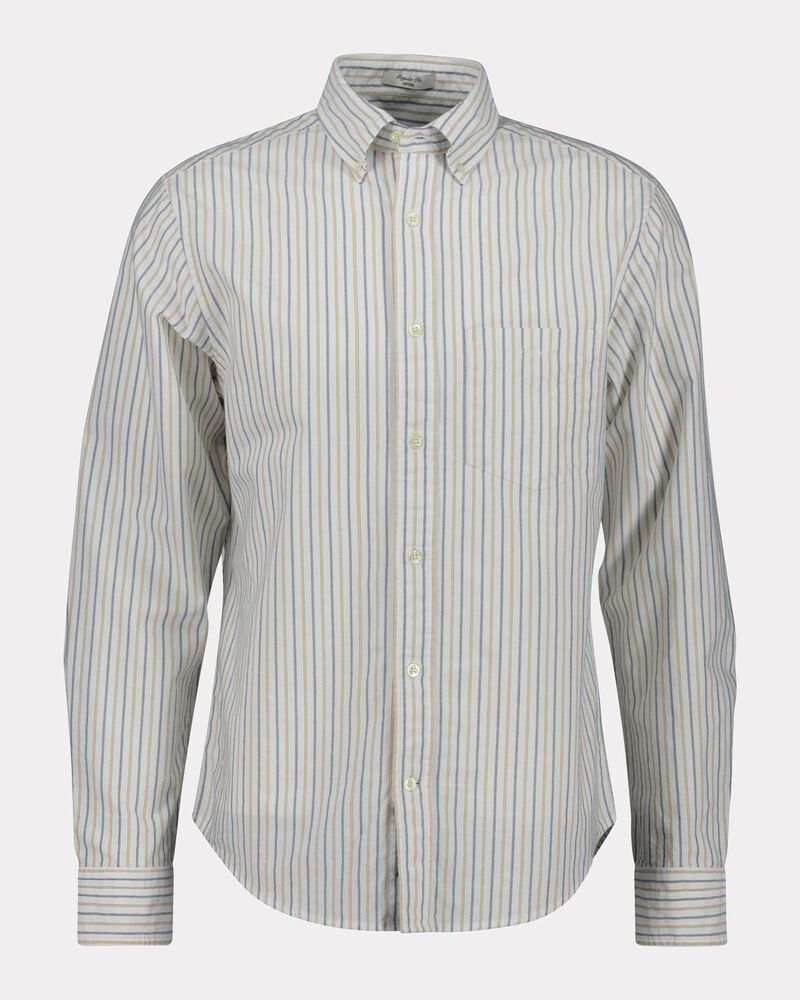 Gant Regular Fit Oxford Stripe Shirt Eggshell / S