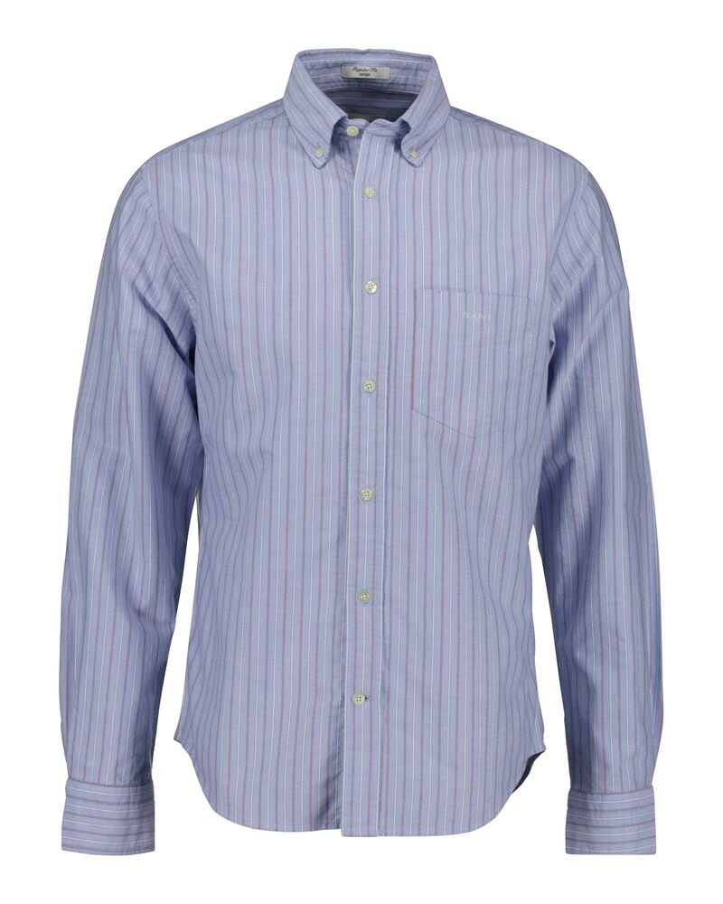 Gant Regular Fit Oxford Stripe Shirt Myosotis Blue / S