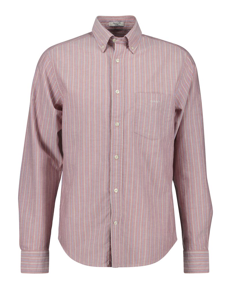 Gant Regular Fit Oxford Stripe Shirt Iron Red / S