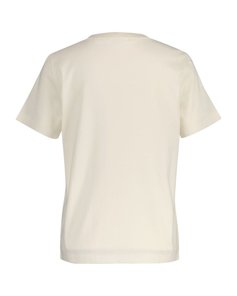 Gant Regular Fit Small Graphic T-Shirt Cream / S