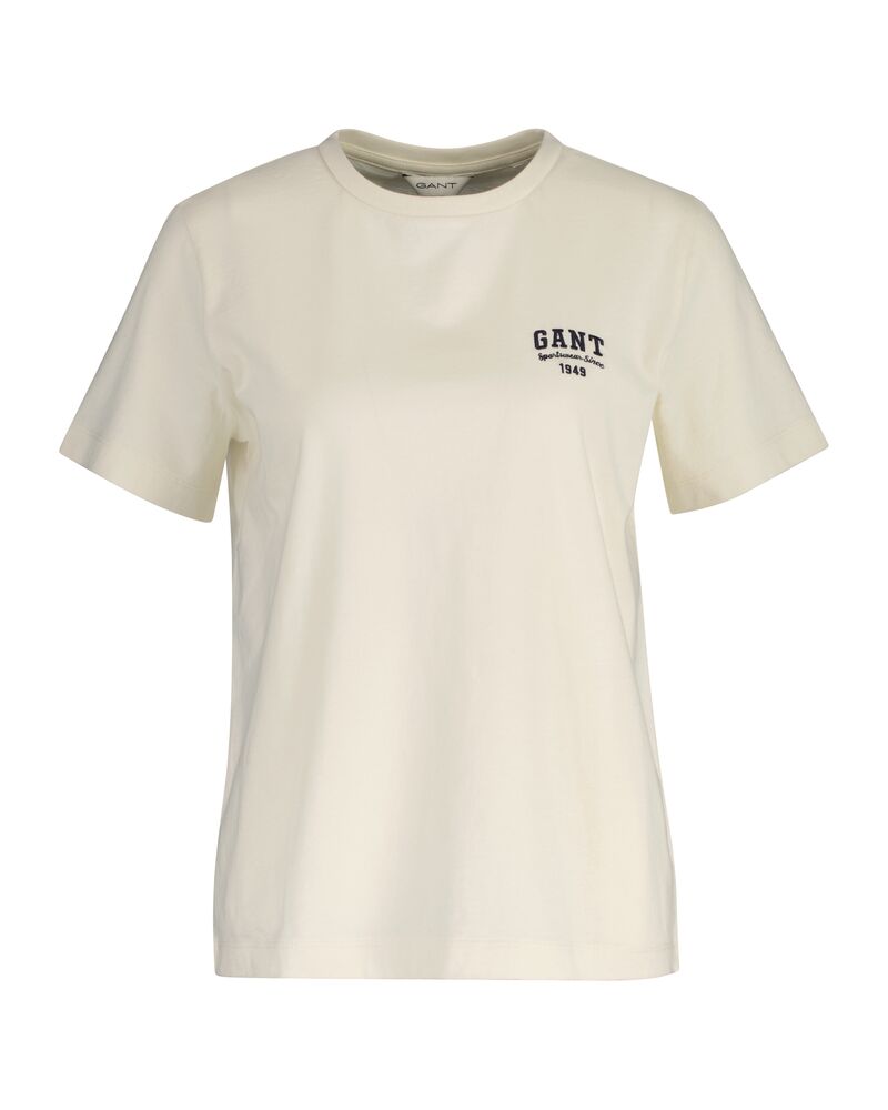 Gant Regular Fit Small Graphic T-Shirt Cream / S