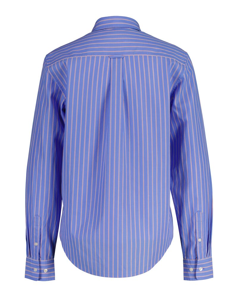 Regular Fit Striped Poplin Shirt Clear Sky / 32