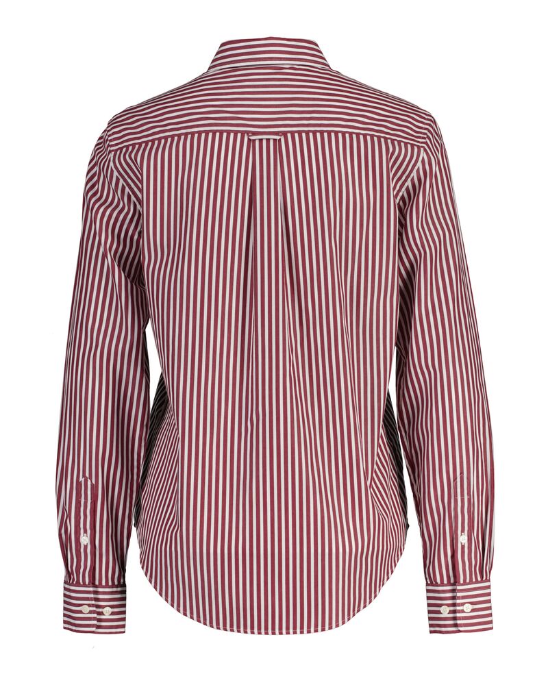 Regular Fit Striped Poplin Shirt Plumped Red / 32