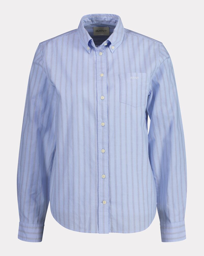 Gant Regular Fit Stripe Archive Oxford Shirt Light Blue / 32