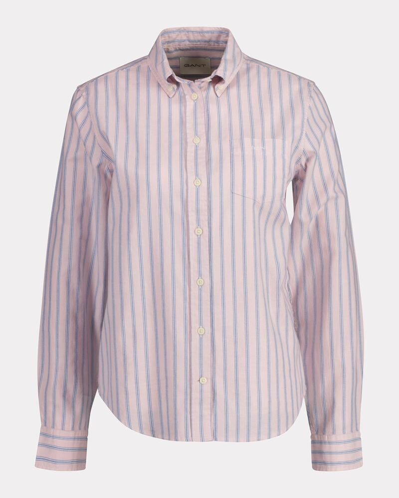 Gant Regular Fit Stripe Archive Oxford Shirt Dusty Pink / 32