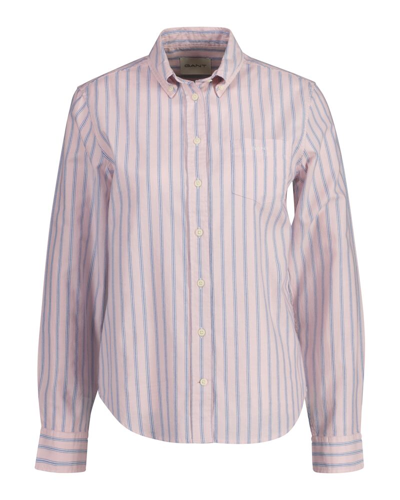 Gant Regular Fit Stripe Archive Oxford Shirt Dusty Pink / 32