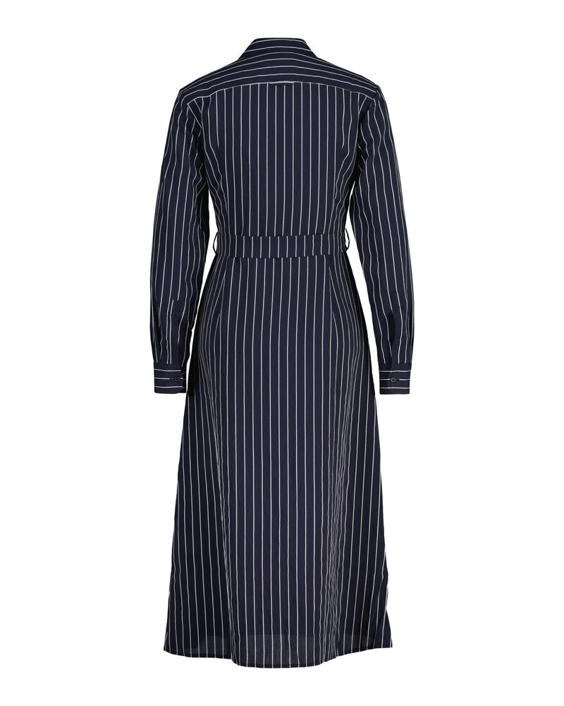 Slim Pinstriped Shirt Dress Evening Blue / 32